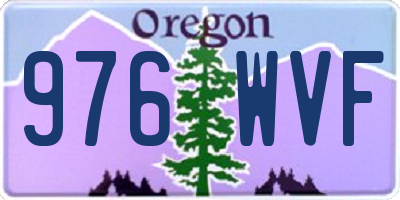 OR license plate 976WVF