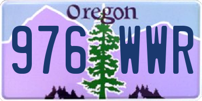 OR license plate 976WWR