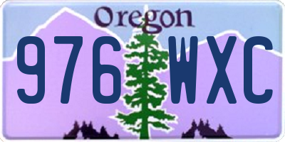 OR license plate 976WXC