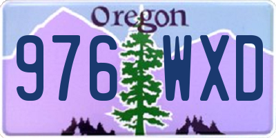 OR license plate 976WXD