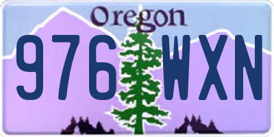 OR license plate 976WXN