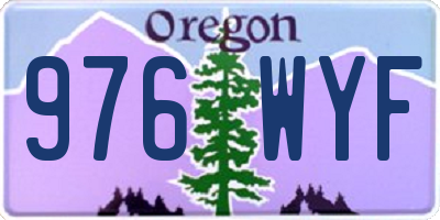 OR license plate 976WYF