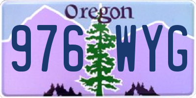 OR license plate 976WYG