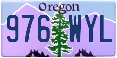 OR license plate 976WYL