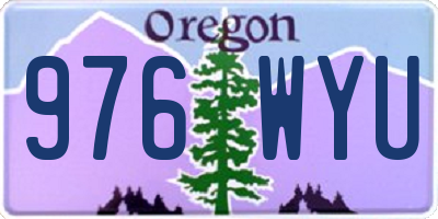 OR license plate 976WYU