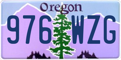 OR license plate 976WZG