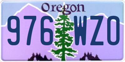 OR license plate 976WZO