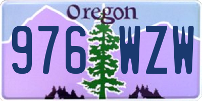 OR license plate 976WZW