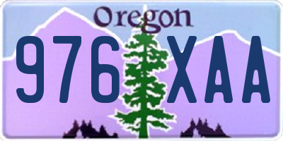 OR license plate 976XAA