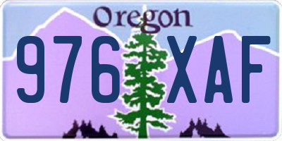 OR license plate 976XAF