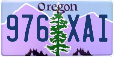 OR license plate 976XAI
