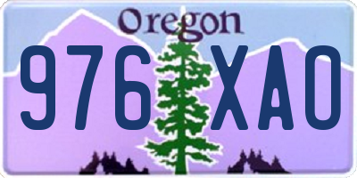 OR license plate 976XAO