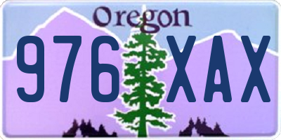 OR license plate 976XAX