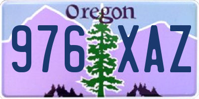 OR license plate 976XAZ