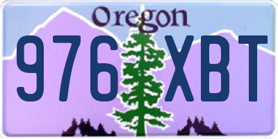 OR license plate 976XBT