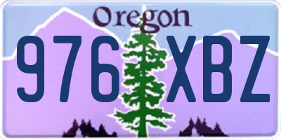 OR license plate 976XBZ