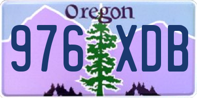 OR license plate 976XDB