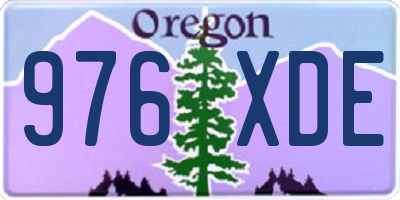 OR license plate 976XDE