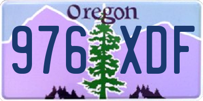 OR license plate 976XDF