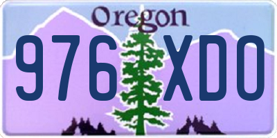 OR license plate 976XDO