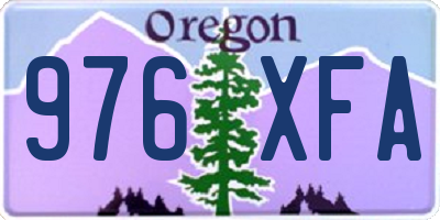 OR license plate 976XFA