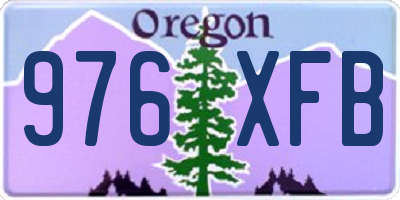 OR license plate 976XFB