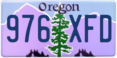 OR license plate 976XFD