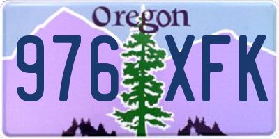 OR license plate 976XFK