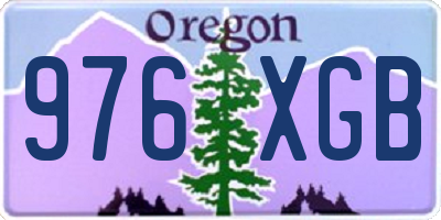 OR license plate 976XGB