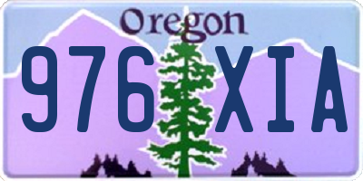 OR license plate 976XIA