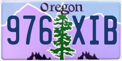 OR license plate 976XIB