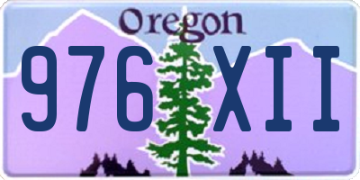 OR license plate 976XII