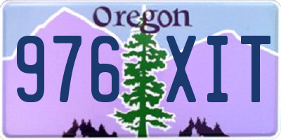 OR license plate 976XIT