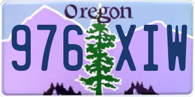 OR license plate 976XIW