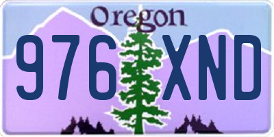 OR license plate 976XND