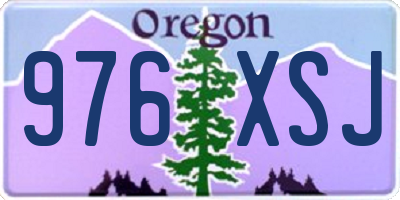 OR license plate 976XSJ