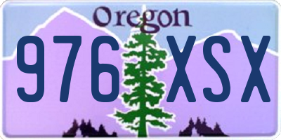 OR license plate 976XSX