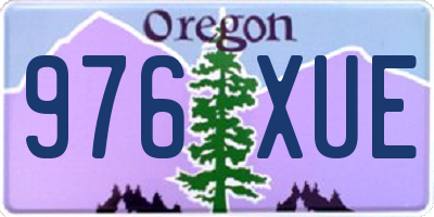 OR license plate 976XUE