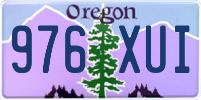 OR license plate 976XUI
