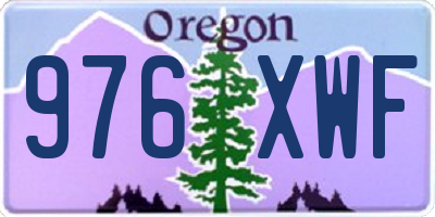 OR license plate 976XWF