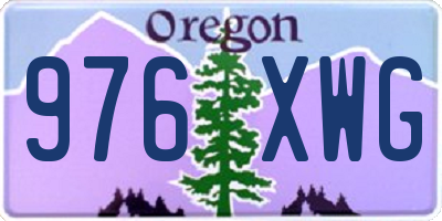 OR license plate 976XWG