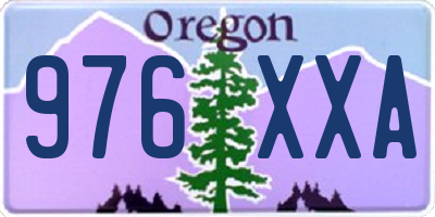 OR license plate 976XXA