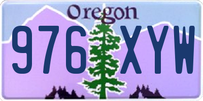 OR license plate 976XYW