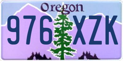 OR license plate 976XZK