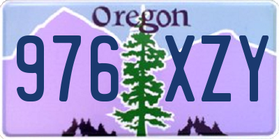 OR license plate 976XZY