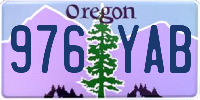 OR license plate 976YAB