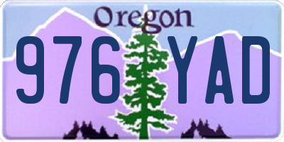 OR license plate 976YAD