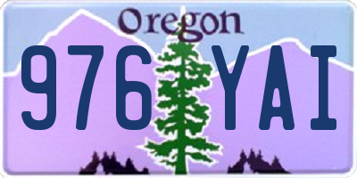 OR license plate 976YAI