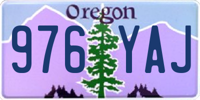 OR license plate 976YAJ