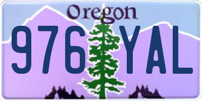 OR license plate 976YAL